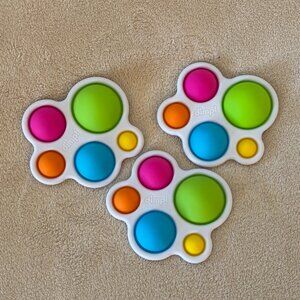 FAT BRAIN DIMPL POP Toys Set of 3 for Ages 10+ Months